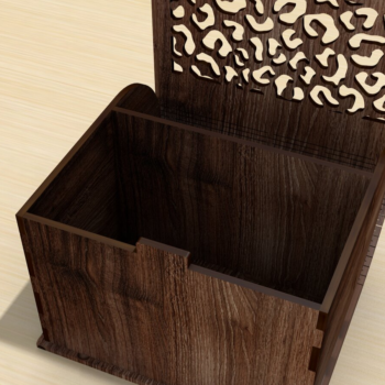 Intra απο ξύλο plywood 3mm-4mm πάχος – Ξύλινο κουτί (130x130x80 mm) Δίασταση  20x20 cm INTRAFABR-122248972 - Image 2