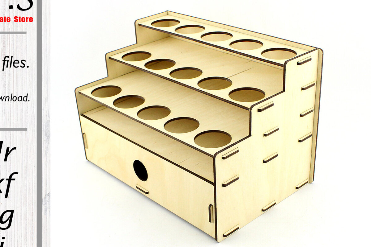 Intra απο ξύλο plywood 3mm-4mm πάχος – Ξύλινο κουτί. Διάνυσμα μοντέλο κοπής λέιζερ Δίασταση  20x20 cm INTRAFABR-88055931