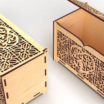 Intra απο ξύλο plywood 3mm-4mm πάχος – Κουτί δώρου Ξύλινο με Heart Κουτί δώρου Δίασταση  20x20 cm INTRAFABR-83340033 - Image 2