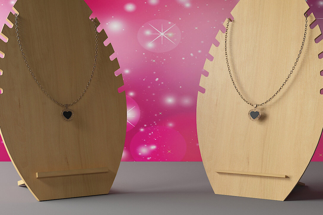 Intra απο ξύλο plywood 3mm-4mm πάχος – Ξύλινη οθόνη βραχιολιών / κολιέ Δίασταση  20x20 cm INTRAFABR-58586259