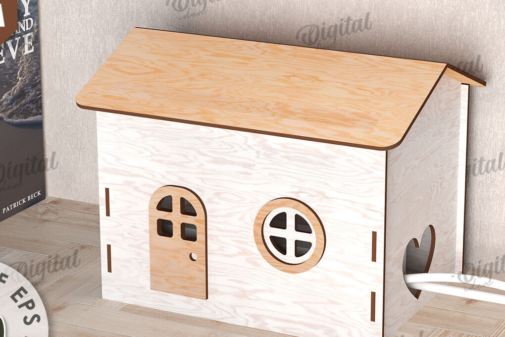 Intra απο ξύλο plywood 3mm-4mm πάχος – Ξύλινο κιβώτιο διαχείρισης καλωδίων Κοπή λέιζερ Δίασταση  20x20 cm INTRAFABR-112090739