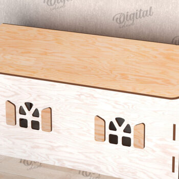 Intra απο ξύλο plywood 3mm-4mm πάχος – Ξύλινο κιβώτιο διαχείρισης καλωδίων Κοπή λέιζερ Δίασταση  20x20 cm INTRAFABR-112090140 - Image 1