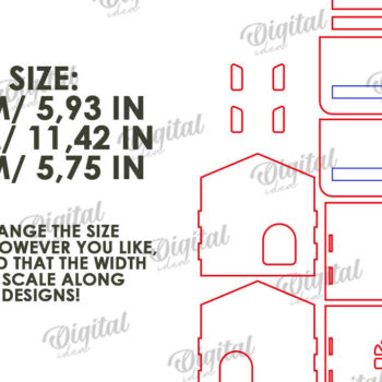Intra απο ξύλο plywood 3mm-4mm πάχος – Ξύλινο κιβώτιο διαχείρισης καλωδίων Κοπή λέιζερ Δίασταση  20x20 cm INTRAFABR-112090140 - Image 2
