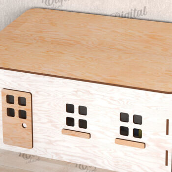 Intra απο ξύλο plywood 3mm-4mm πάχος – Ξύλινο κιβώτιο διαχείρισης καλωδίων Κοπή λέιζερ Δίασταση  20x20 cm INTRAFABR-112090193 - Image 1