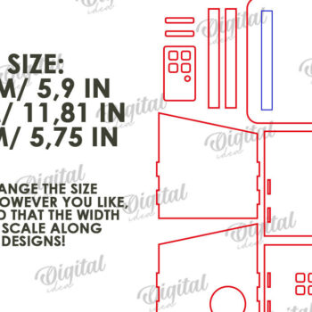 Intra απο ξύλο plywood 3mm-4mm πάχος – Ξύλινο κιβώτιο διαχείρισης καλωδίων Κοπή λέιζερ Δίασταση  20x20 cm INTRAFABR-112090193 - Image 2