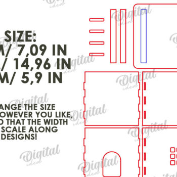 Intra απο ξύλο plywood 3mm-4mm πάχος – Ξύλινο κιβώτιο διαχείρισης καλωδίων Κοπή λέιζερ Δίασταση  20x20 cm INTRAFABR-112090232 - Image 2