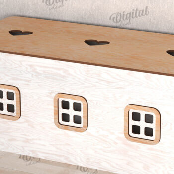 Intra απο ξύλο plywood 3mm-4mm πάχος – Ξύλινο κιβώτιο διαχείρισης καλωδίων Κοπή λέιζερ Δίασταση  20x20 cm INTRAFABR-112090279 - Image 1