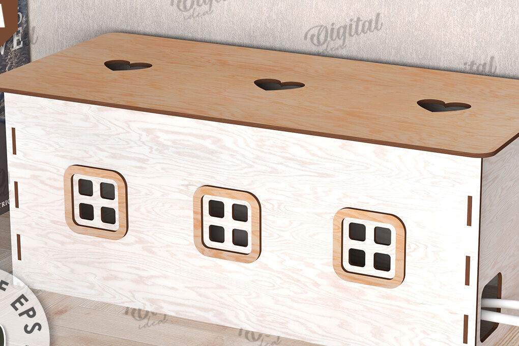 Intra απο ξύλο plywood 3mm-4mm πάχος – Ξύλινο κιβώτιο διαχείρισης καλωδίων Κοπή λέιζερ Δίασταση  20x20 cm INTRAFABR-112090279