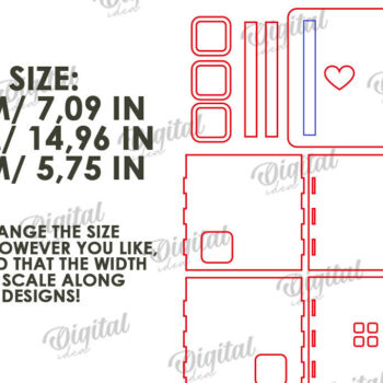 Intra απο ξύλο plywood 3mm-4mm πάχος – Ξύλινο κιβώτιο διαχείρισης καλωδίων Κοπή λέιζερ Δίασταση  20x20 cm INTRAFABR-112090279 - Image 2