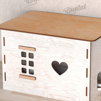 Intra απο ξύλο plywood 3mm-4mm πάχος – Ξύλινο κιβώτιο διαχείρισης καλωδίων Κοπή λέιζερ Δίασταση  20x20 cm INTRAFABR-112090359 - Image 1