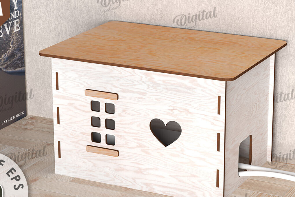 Intra απο ξύλο plywood 3mm-4mm πάχος – Ξύλινο κιβώτιο διαχείρισης καλωδίων Κοπή λέιζερ Δίασταση  20x20 cm INTRAFABR-112090359