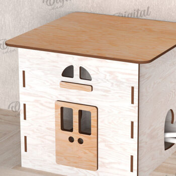 Intra απο ξύλο plywood 3mm-4mm πάχος – Ξύλινο κιβώτιο διαχείρισης καλωδίων Κοπή λέιζερ Δίασταση  20x20 cm INTRAFABR-112090424 - Image 1