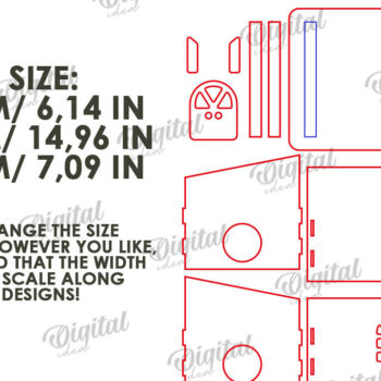 Intra απο ξύλο plywood 3mm-4mm πάχος – Ξύλινο κιβώτιο διαχείρισης καλωδίων Κοπή λέιζερ Δίασταση  20x20 cm INTRAFABR-112090667 - Image 2