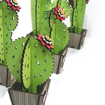 Intra απο ξύλο plywood 3mm-4mm πάχος – Ξύλινος Κάκτος Δίασταση  20x20 cm INTRAFABR-35441210 - Image 2