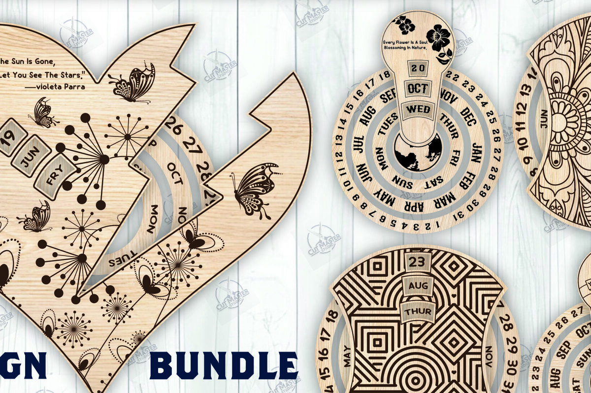 Intra απο ξύλο plywood 3mm-4mm πάχος – Ξύλινο Ημερολόγιο 2025 I Δέσμη κοπής με λέιζερ Δίασταση  20x20 cm INTRAFABR-110927442