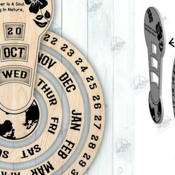 Intra απο ξύλο plywood 3mm-4mm πάχος – Ξύλινο Ημερολόγιο 2025 I Δέσμη κοπής με λέιζερ Δίασταση  20x20 cm INTRAFABR-110927442 - Image 3