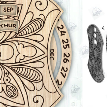 Intra απο ξύλο plywood 3mm-4mm πάχος – Ξύλινο Ημερολόγιο 2025 I Δέσμη κοπής με λέιζερ Δίασταση  20x20 cm INTRAFABR-110927442 - Image 6