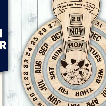 Intra απο ξύλο plywood 3mm-4mm πάχος – Ξύλινο Ημερολόγιο 2025 I Δίασταση 20x20 cm INTRAFABR-110926983 - Image 1