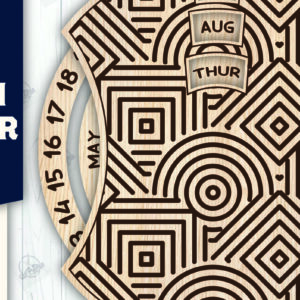 Intra απο ξύλο plywood 3mm-4mm πάχος – Ξύλινο Ημερολόγιο 2025 I Δίασταση  20x20 cm INTRAFABR-110927061