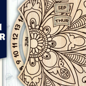 Intra απο ξύλο plywood 3mm-4mm πάχος – Ξύλινο Ημερολόγιο 2025 I Δίασταση  20x20 cm INTRAFABR-110927110