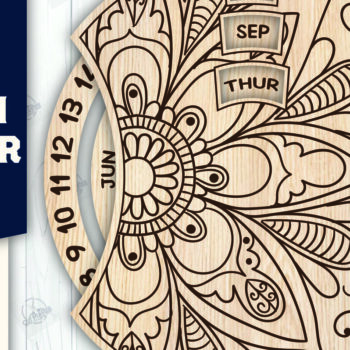 Intra απο ξύλο plywood 3mm-4mm πάχος – Ξύλινο Ημερολόγιο 2025 I Δίασταση  20x20 cm INTRAFABR-110927110 - Image 1