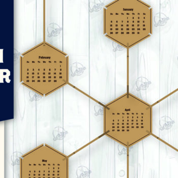 Intra απο ξύλο plywood 3mm-4mm πάχος – Ξύλινο Ημερολόγιο 2025 I Δίασταση  20x20 cm INTRAFABR-111230298 - Image 1