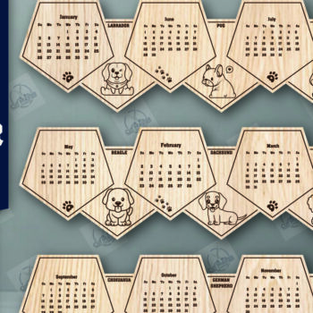 Intra απο ξύλο plywood 3mm-4mm πάχος – Ξύλινο Ημερολόγιο 2025 I Δίασταση  20x20 cm INTRAFABR-111230327 - Image 1