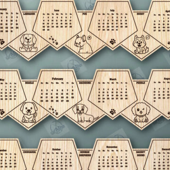 Intra απο ξύλο plywood 3mm-4mm πάχος – Ξύλινο Ημερολόγιο 2025 I Δίασταση  20x20 cm INTRAFABR-111230327 - Image 2