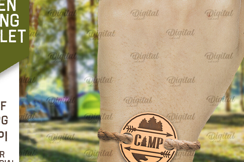 Intra απο ξύλο plywood 3mm-4mm πάχος – Ξύλινο βραχιόλι κάμπινγκ κοπής με λέιζερ Δίασταση  20x20 cm INTRAFABR-93857360