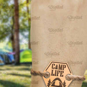 Intra απο ξύλο plywood 3mm-4mm πάχος – Ξύλινο βραχιόλι κάμπινγκ κοπής με λέιζερ Δίασταση  20x20 cm INTRAFABR-93857471