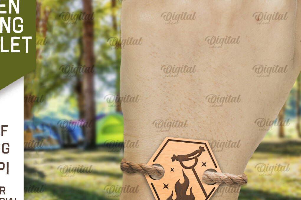 Intra απο ξύλο plywood 3mm-4mm πάχος – Ξύλινο βραχιόλι κάμπινγκ κοπής με λέιζερ Δίασταση  20x20 cm INTRAFABR-93857538