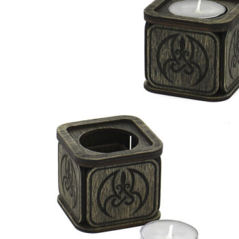 Intra απο ξύλο plywood 3mm-4mm πάχος – Ξύλινη Κηροπήγα. Αρχείο κοπής με λέιζερ Δίασταση  20x20 cm INTRAFABR-90328646 - Image 1