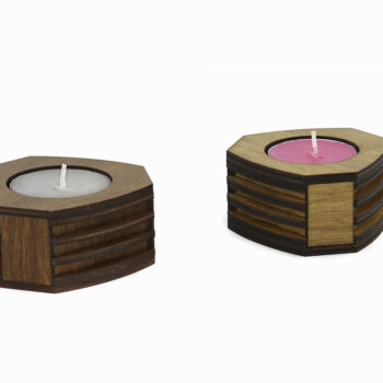 Intra απο ξύλο plywood 3mm-4mm πάχος – Ξύλινη Κηροπήγα. Αρχείο κοπής με λέιζερ Δίασταση  20x20 cm INTRAFABR-90346910 - Image 2