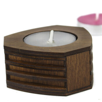 Intra απο ξύλο plywood 3mm-4mm πάχος – Ξύλινη Κηροπήγα. Αρχείο κοπής με λέιζερ Δίασταση  20x20 cm INTRAFABR-90346910 - Image 3