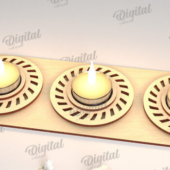 Intra απο ξύλο plywood 3mm-4mm πάχος – Ξύλινες Κηροπήγια Δέσμη κοπής με λέιζερ Δίασταση  20x20 cm INTRAFABR-115364654 - Image 4