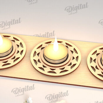 Intra απο ξύλο plywood 3mm-4mm πάχος – Ξύλινες Κηροπήγια Δέσμη κοπής με λέιζερ Δίασταση  20x20 cm INTRAFABR-115364654 - Image 5