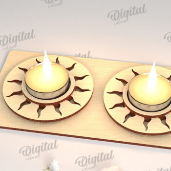 Intra απο ξύλο plywood 3mm-4mm πάχος – Ξύλινες Κηροπήγια Δέσμη κοπής με λέιζερ Δίασταση  20x20 cm INTRAFABR-115364654 - Image 7