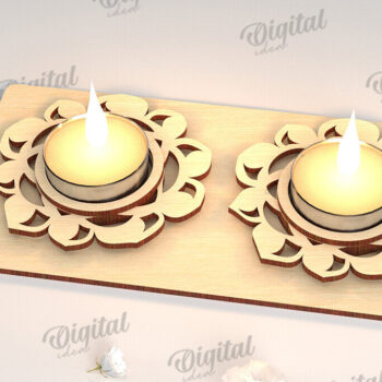 Intra απο ξύλο plywood 3mm-4mm πάχος – Ξύλινες Κηροπήγια Δέσμη κοπής με λέιζερ Δίασταση  20x20 cm INTRAFABR-115364654 - Image 8