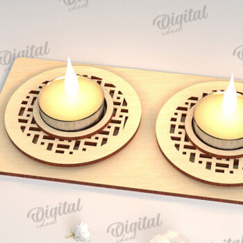 Intra απο ξύλο plywood 3mm-4mm πάχος – Ξύλινες Κηροπήγια Δέσμη κοπής με λέιζερ Δίασταση  20x20 cm INTRAFABR-115364654 - Image 11