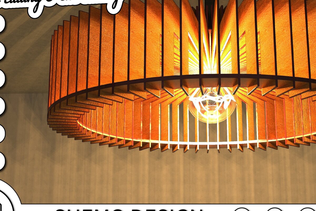 Intra απο ξύλο plywood 3mm-4mm πάχος – Ξύλινος πολυέλαιος για Δίασταση  20x20 cm INTRAFABR-37386763