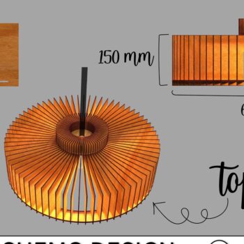 Intra απο ξύλο plywood 3mm-4mm πάχος – Ξύλινος πολυέλαιος για Δίασταση  20x20 cm INTRAFABR-37386763 - Image 2