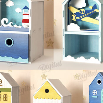 Intra απο ξύλο plywood 3mm-4mm πάχος – Πακέτο Ξύλινα Κουτιά Παιδικού Σπιτιού Δίασταση  20x20 cm INTRAFABR-120104264 - Image 1