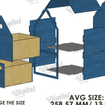 Intra απο ξύλο plywood 3mm-4mm πάχος – Πακέτο Ξύλινα Κουτιά Παιδικού Σπιτιού Δίασταση  20x20 cm INTRAFABR-120104264 - Image 4