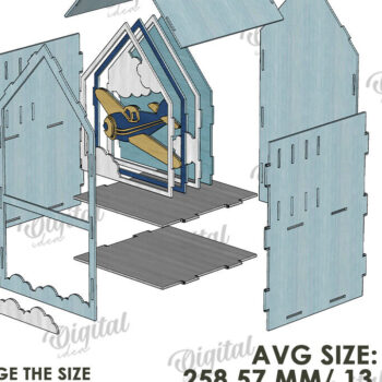 Intra απο ξύλο plywood 3mm-4mm πάχος – Πακέτο Ξύλινα Κουτιά Παιδικού Σπιτιού Δίασταση  20x20 cm INTRAFABR-120104264 - Image 6