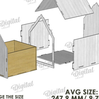 Intra απο ξύλο plywood 3mm-4mm πάχος – Πακέτο Ξύλινα Κουτιά Παιδικού Σπιτιού Δίασταση  20x20 cm INTRAFABR-120104264 - Image 10