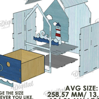 Intra απο ξύλο plywood 3mm-4mm πάχος – Πακέτο Ξύλινα Κουτιά Παιδικού Σπιτιού Δίασταση  20x20 cm INTRAFABR-120104264 - Image 12