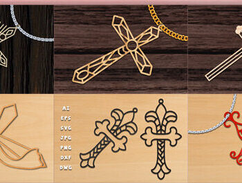 Intra απο ξύλο plywood 3mm-4mm πάχος – Σετ Ξύλινο Χριστιανικό Σταυρό Κολιέ Δίασταση  20x20 cm INTRAFABR-70106104 - Image 1