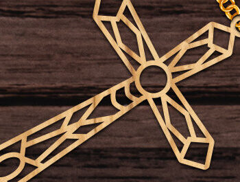 Intra απο ξύλο plywood 3mm-4mm πάχος – Σετ Ξύλινο Χριστιανικό Σταυρό Κολιέ Δίασταση  20x20 cm INTRAFABR-70106104 - Image 3