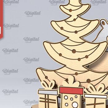 Intra απο ξύλο plywood 3mm-4mm πάχος – Ξύλινο χριστουγεννιάτικο ντεκόρ Δέσμη κοπής με λέιζερ Δίασταση  20x20 cm INTRAFABR-107889734 - Image 5