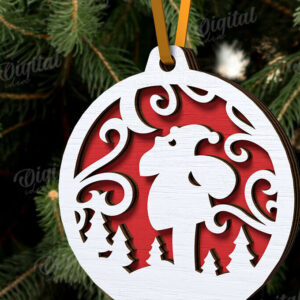 Intra απο ξύλο plywood 3mm-4mm πάχος – Ξύλινο χριστουγεννιάτικο ντεκόρ  κοπής με λέιζερ Δίασταση  20x20 cm INTRAFABR-107889136